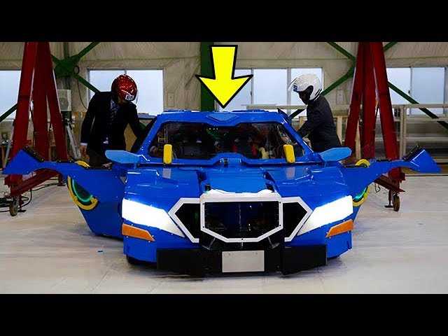 Крутой автомобиль-трансформер, который превращается из робота в автомобиль с двумя людьми внутри!